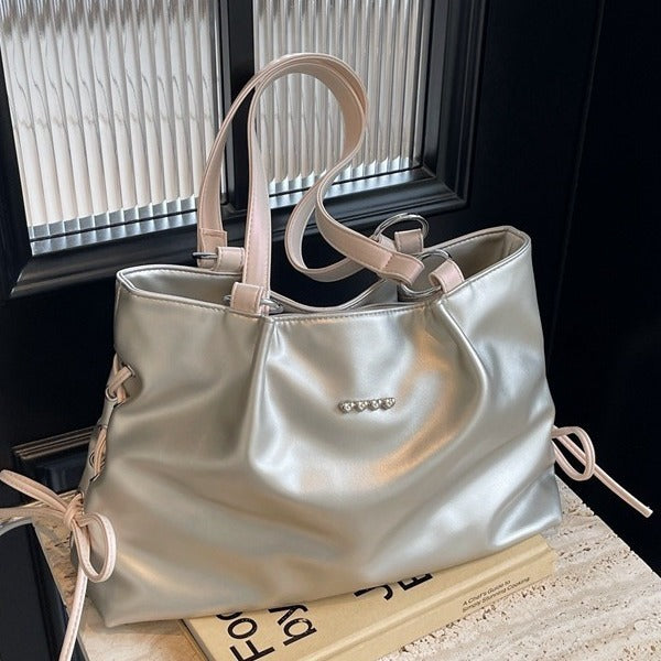 Satin-Glow Shoulder Bag