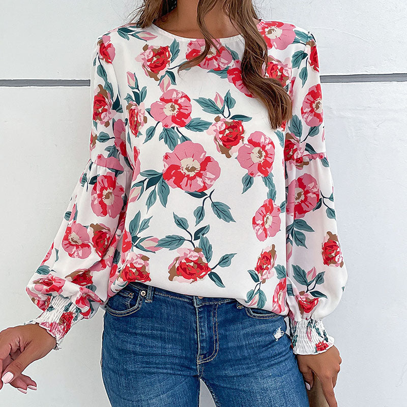 Autumn Women Wear Long Sleeved Printed Shirt Women