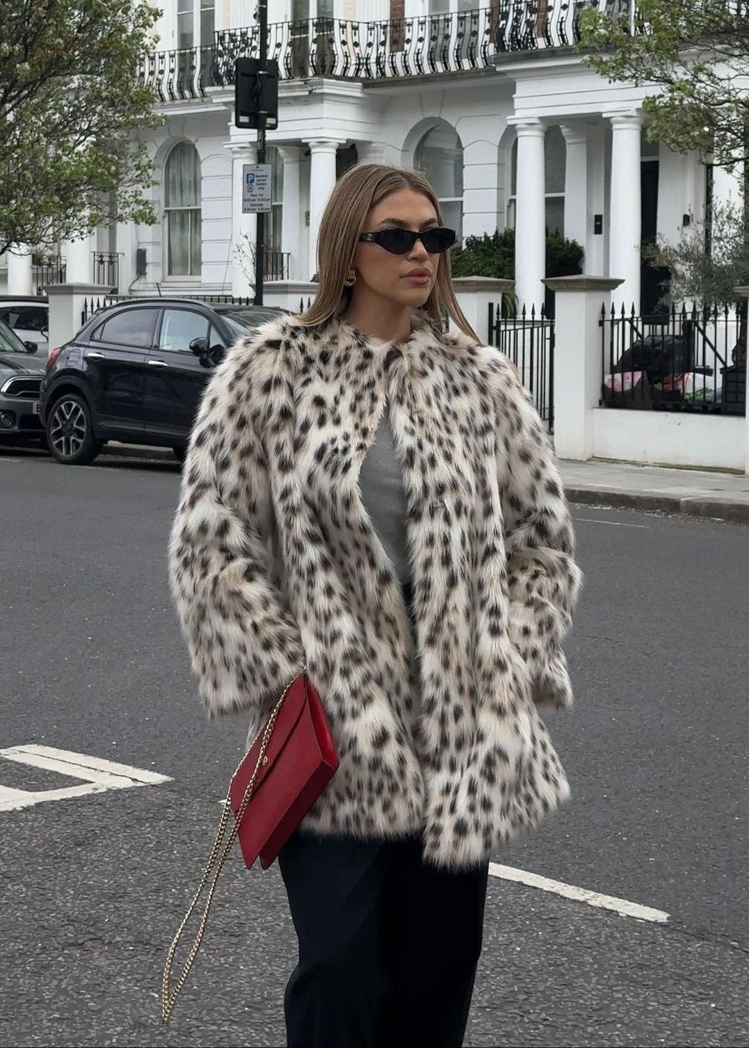 Celeste Faux Fur Leopard Coat