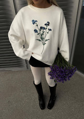 Floral Bliss Embroidered Oversized Sweater