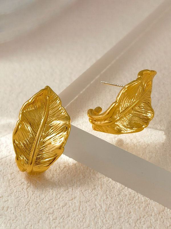 French Style Niche Feather Earrings