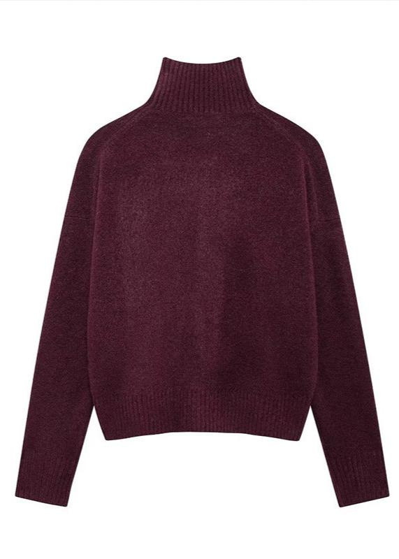 Plush Knit Turtleneck Sweater