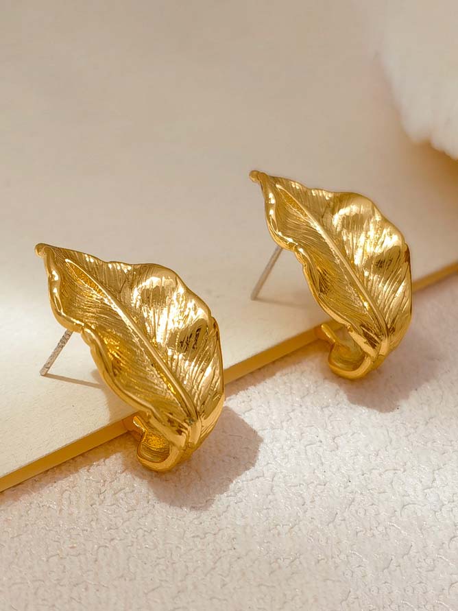 French Style Niche Feather Earrings