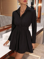 Product Black Slimming Long Sleeves Office Dress