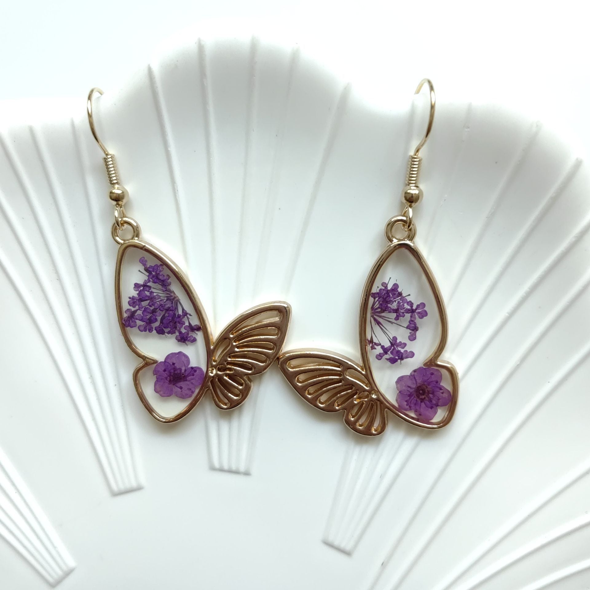 Drop Glue Dried Flower Eternal Flower Earrings