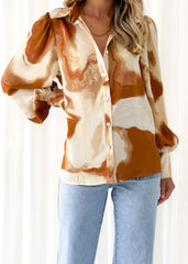 Women’s Printed Loose Long Sleeves Shirt – Top Arrival