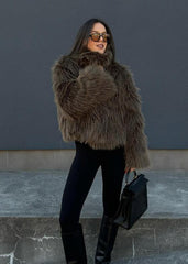 Sable Luxe Faux Fur Jacket