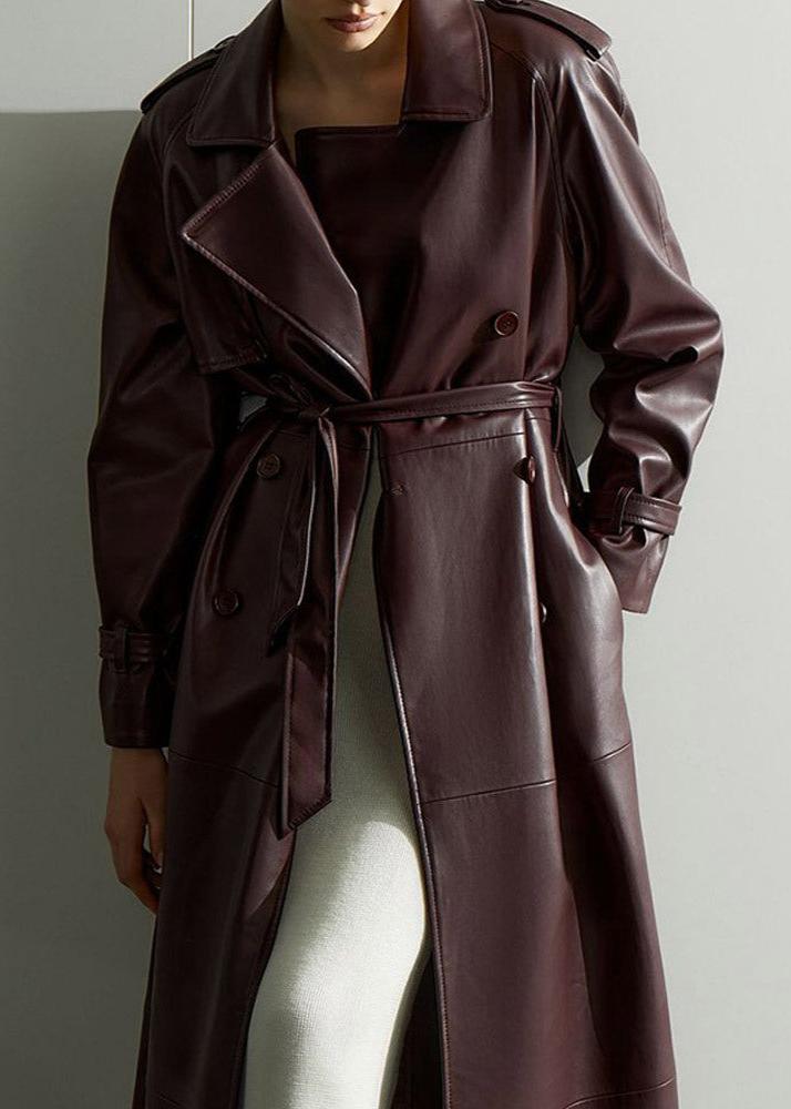 Empress Faux Leather Trench Coat