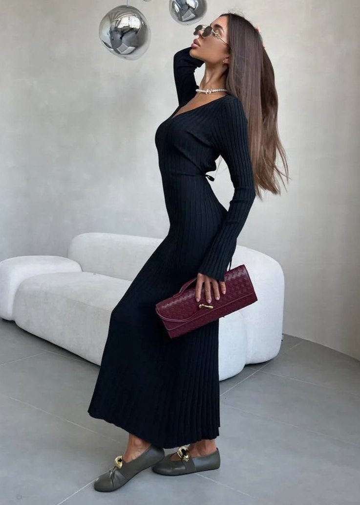 Serenity Ribbed Knit Maxi Dress