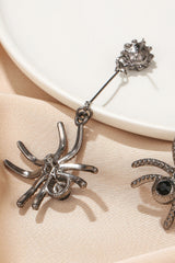 Crystal Embellished Spider Drop Earrings