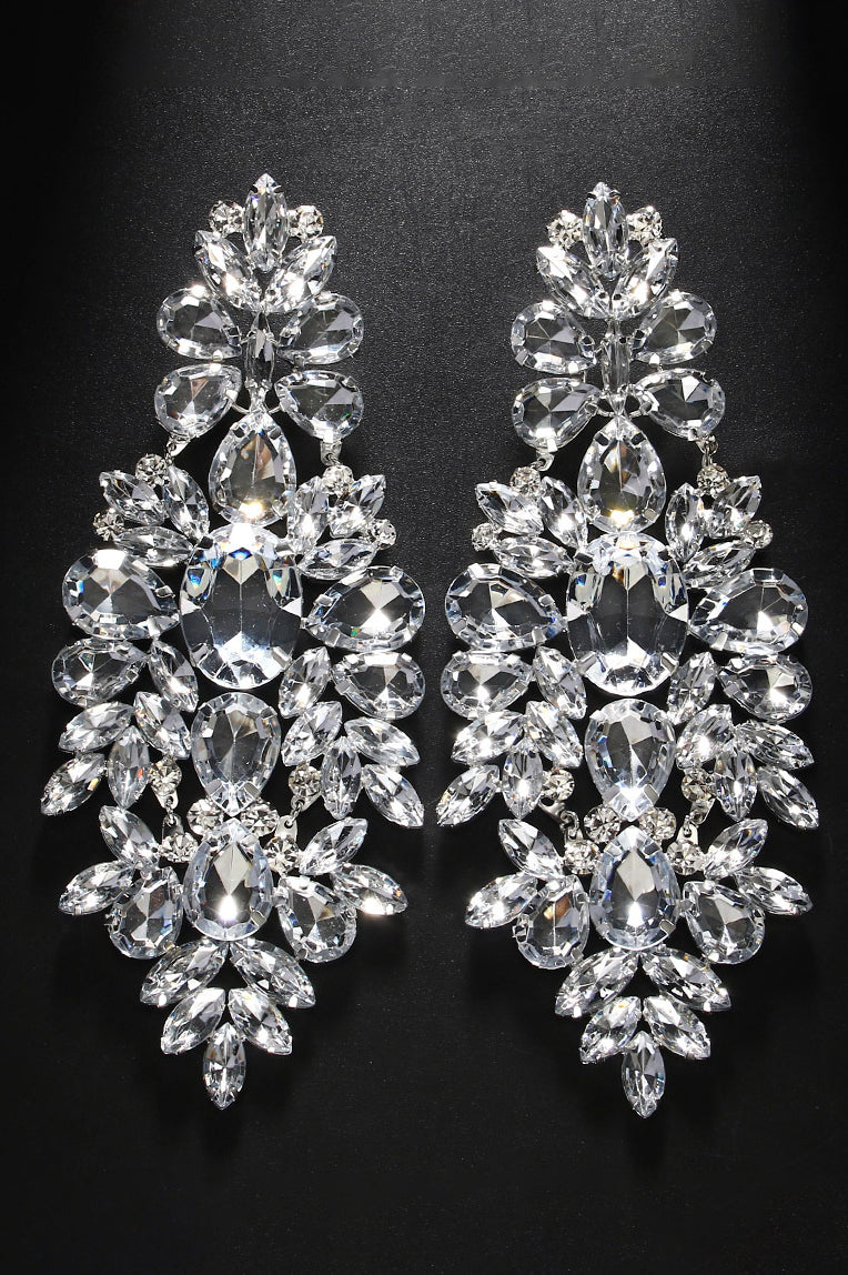 Oversize Crystal Drop Earrings