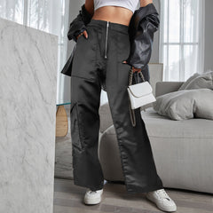 Women Clothing Overalls High Waist Slimming Casual Pants Wide Leg Pants Women Summer Pants Women Summer Pants