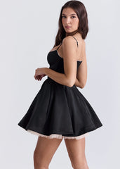 Midnight Satin Tulle Dress