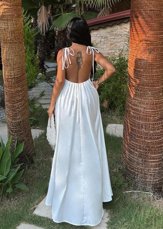 Halo Back-Tie Maxi Dress