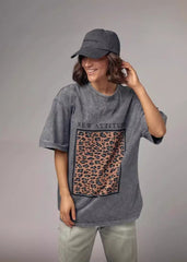 New Attitude Graphic Tee - Leopard Statement