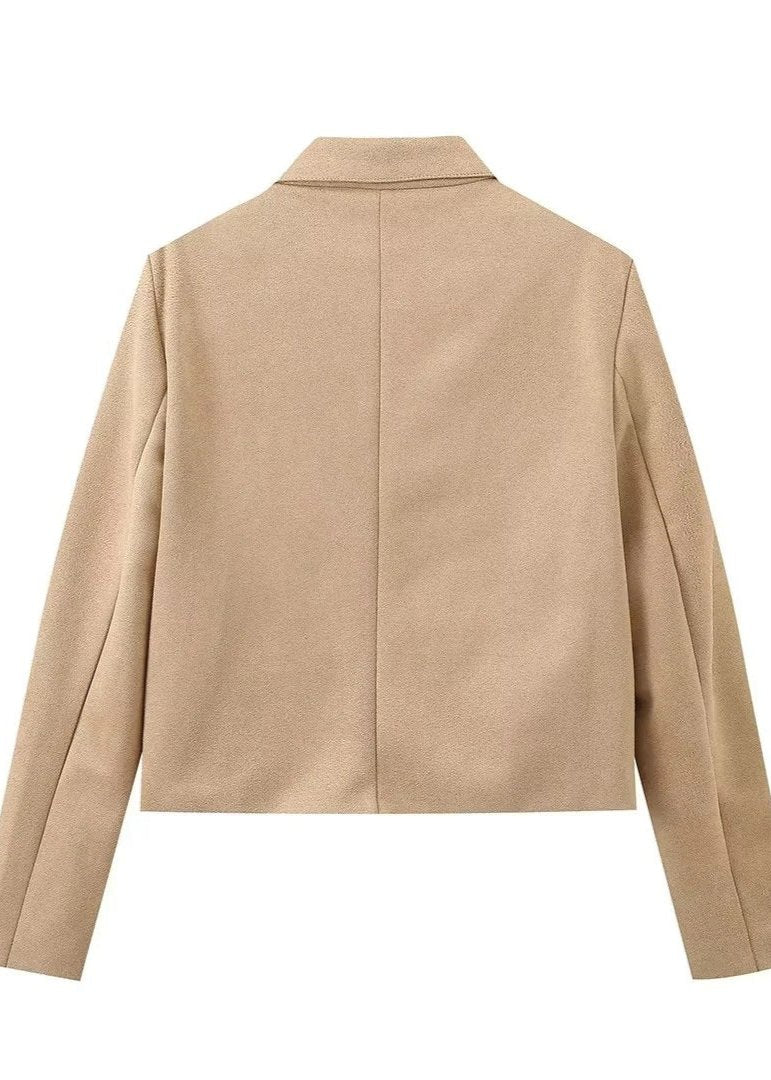 Classic Camel Boxy Wool Jacket