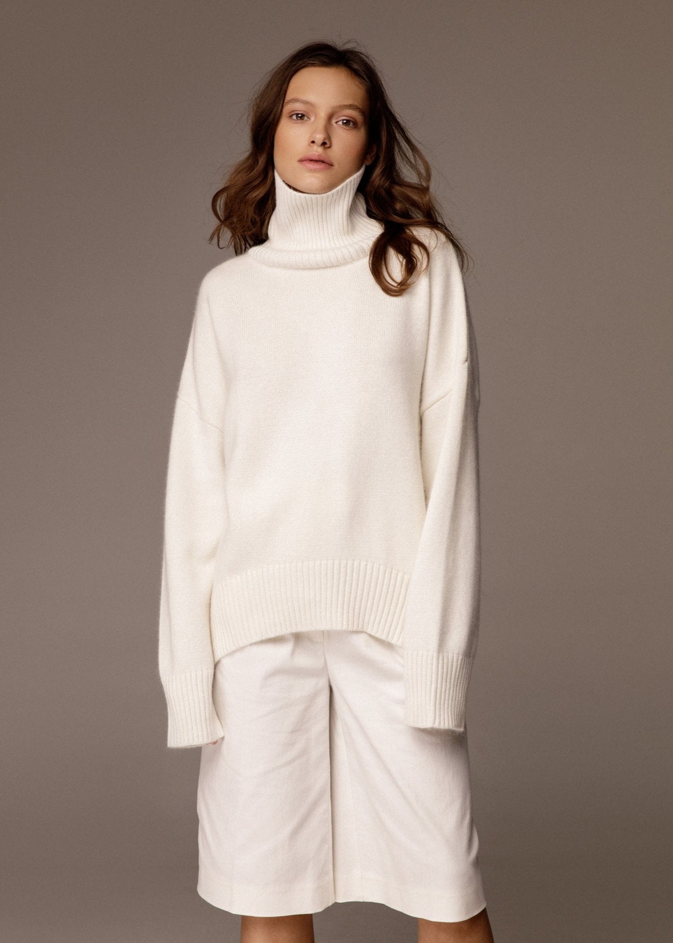 Luxe Ribbed Turtleneck Sweater