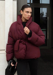 Luxe Belted Wrap Puffer Jacket