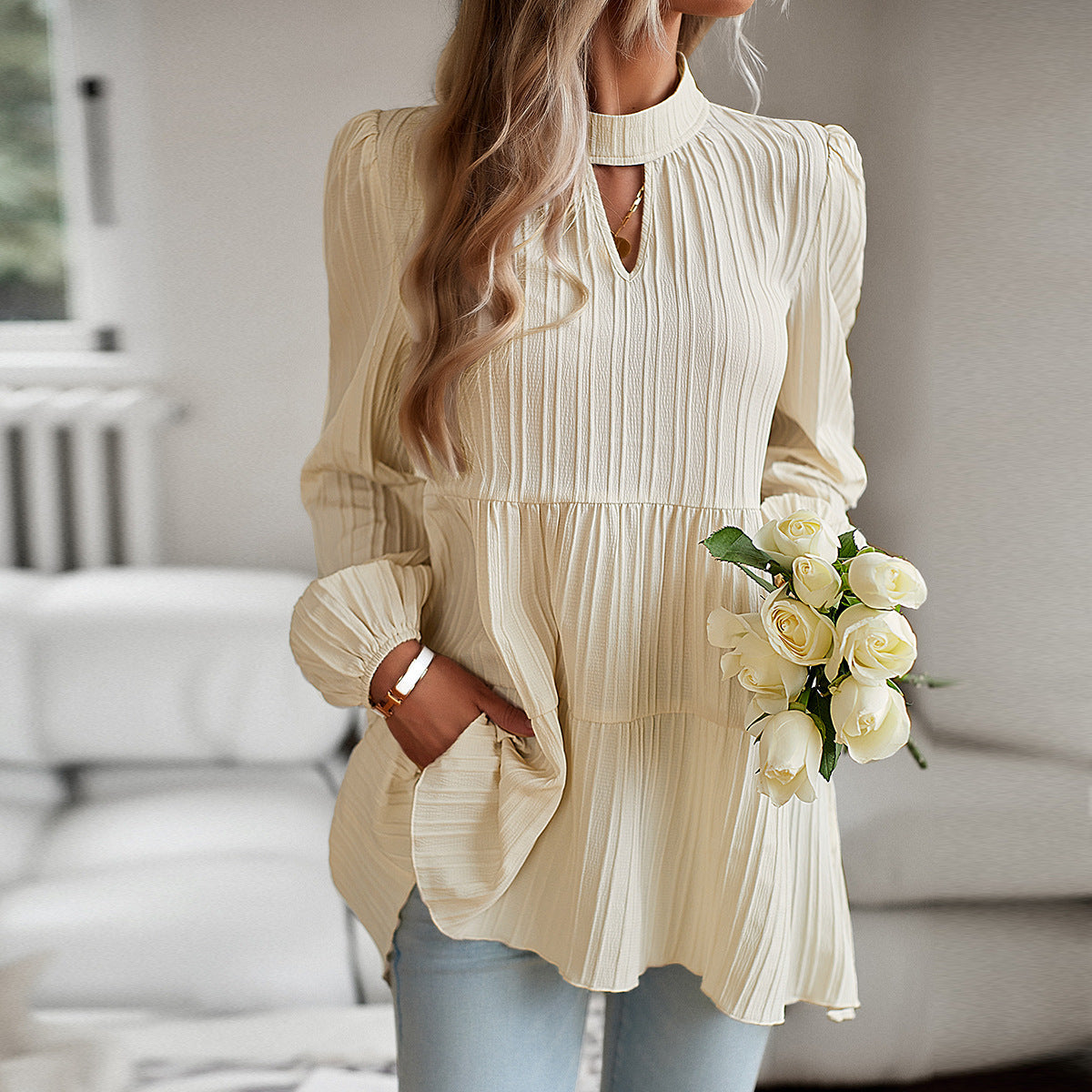 Shirt Women Autumn Elegant Long Sleeved Shirt