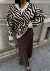 Wild Charm Zebra Knit Sweater