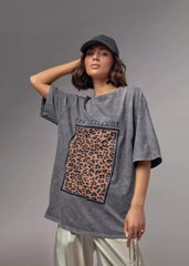 New Attitude Graphic Tee - Leopard Statement