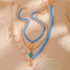 Shell Bead Multi-Layer Necklace