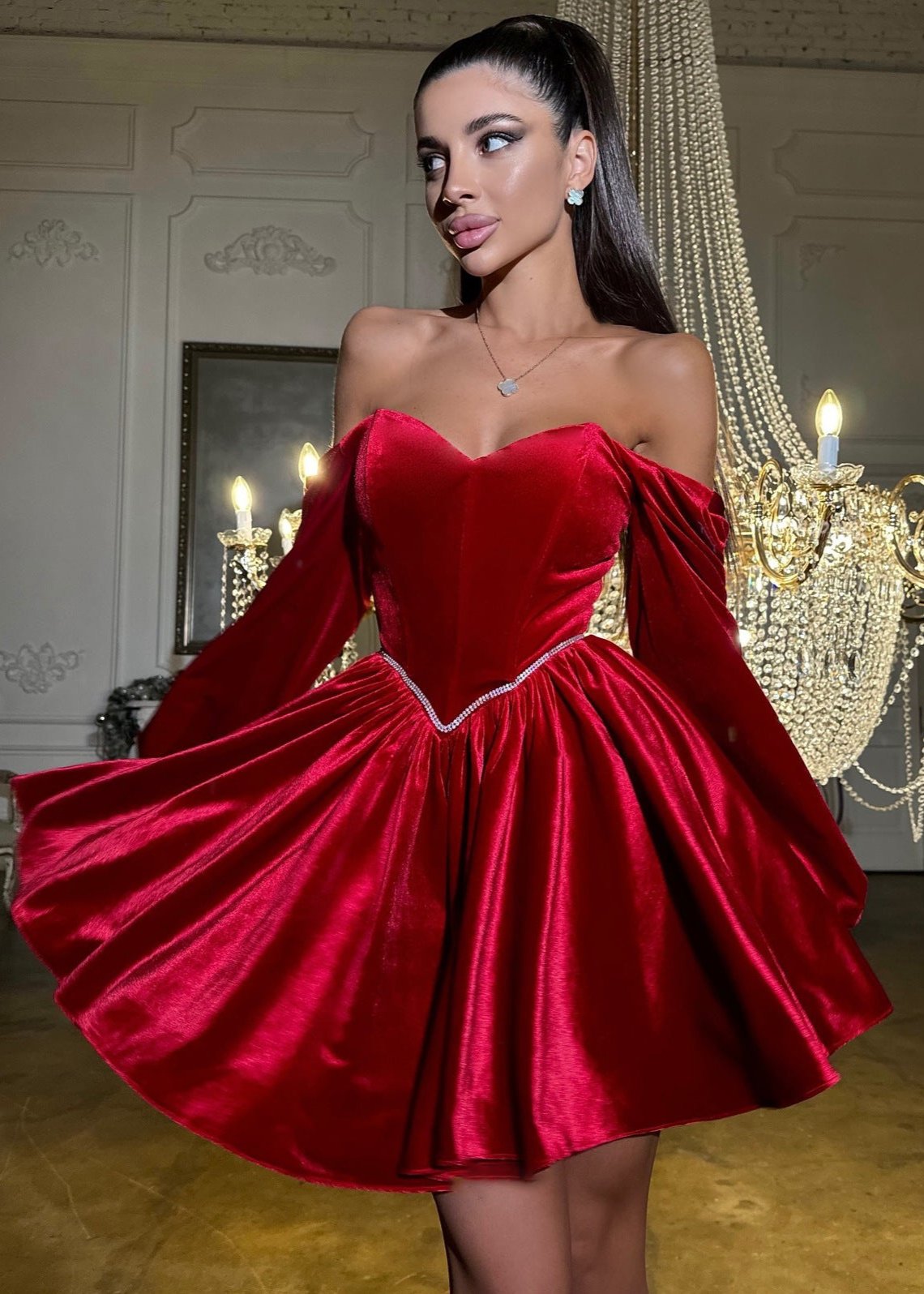 Velvet Charm Corset Dress