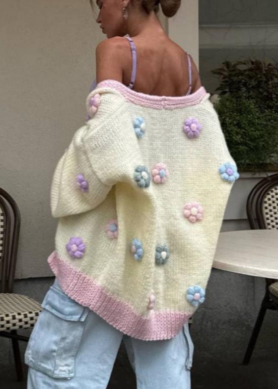 Pastel Bloom Oversized Cardigan