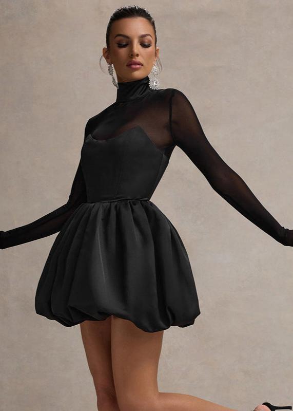 Eclipse Balloon-Skirt Mini Dress