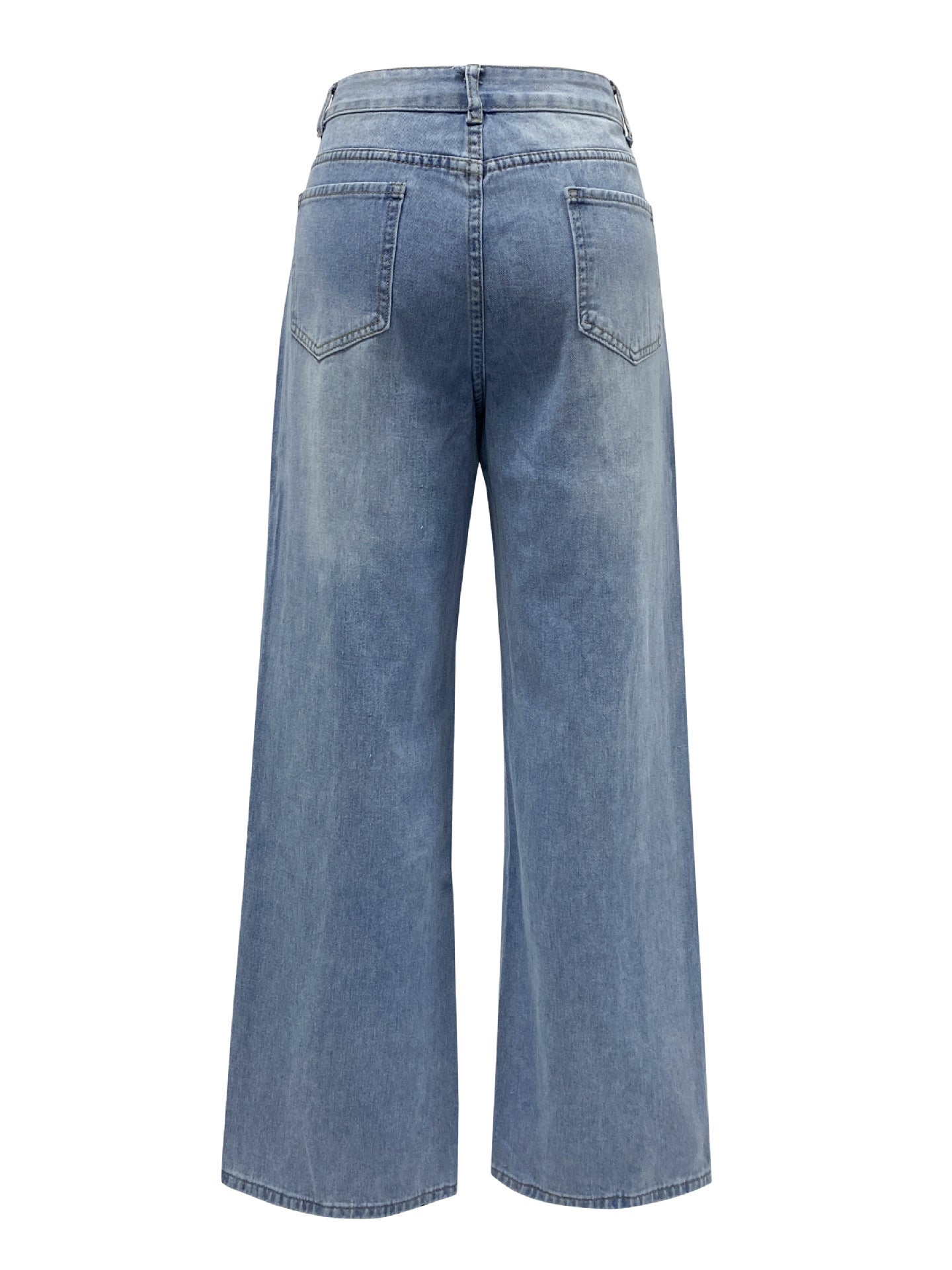 Vintage Mid-rise Straight Loose Wide Leg Jeans