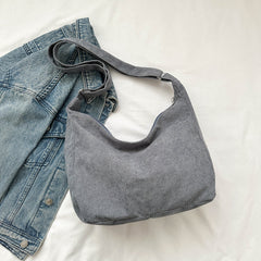 Simple-Corduroy Shoulder Bag