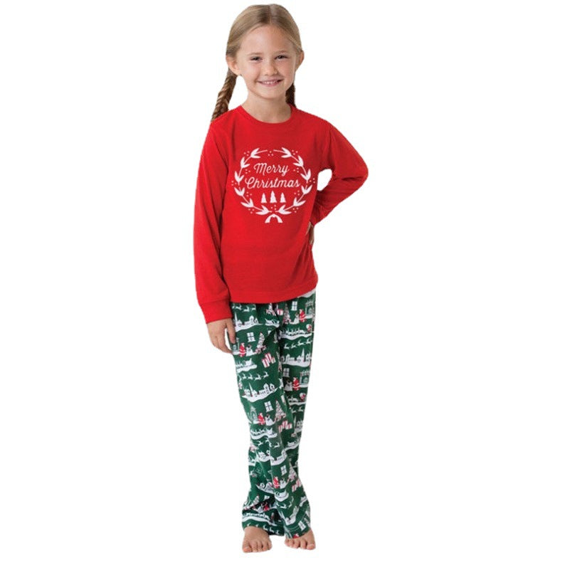 Christmas Wreath Fmalily Matching Pajamas Sets