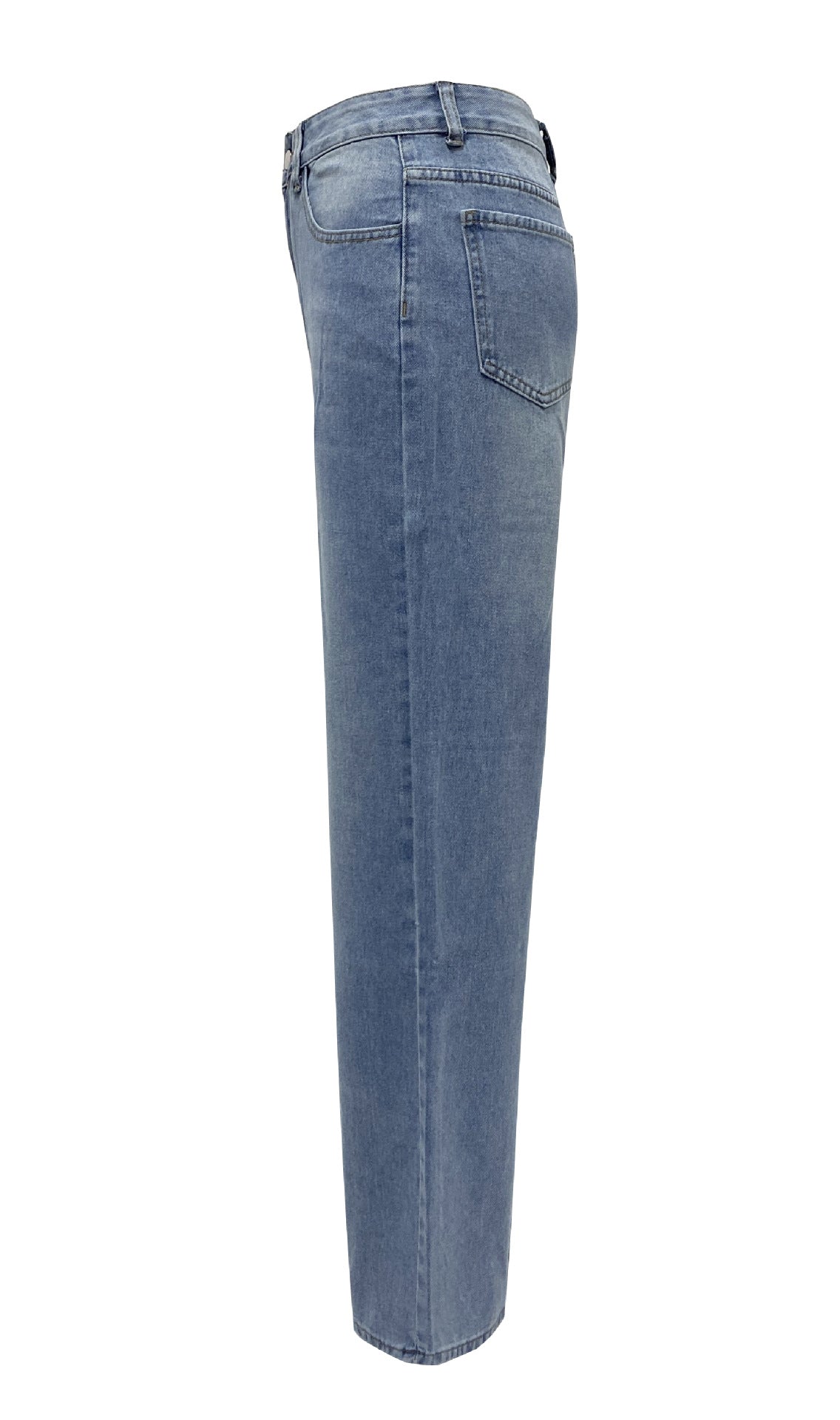 Vintage Mid-rise Straight Loose Wide Leg Jeans