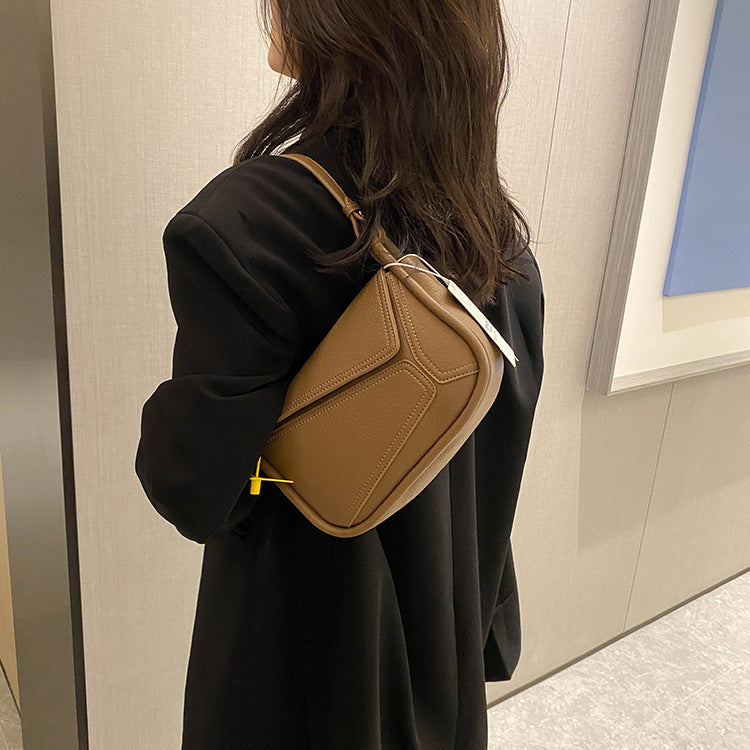 Sleek-Geometry Shoulder Bag