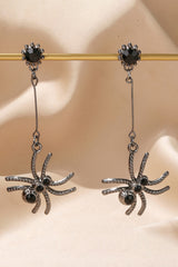 Crystal Embellished Spider Drop Earrings