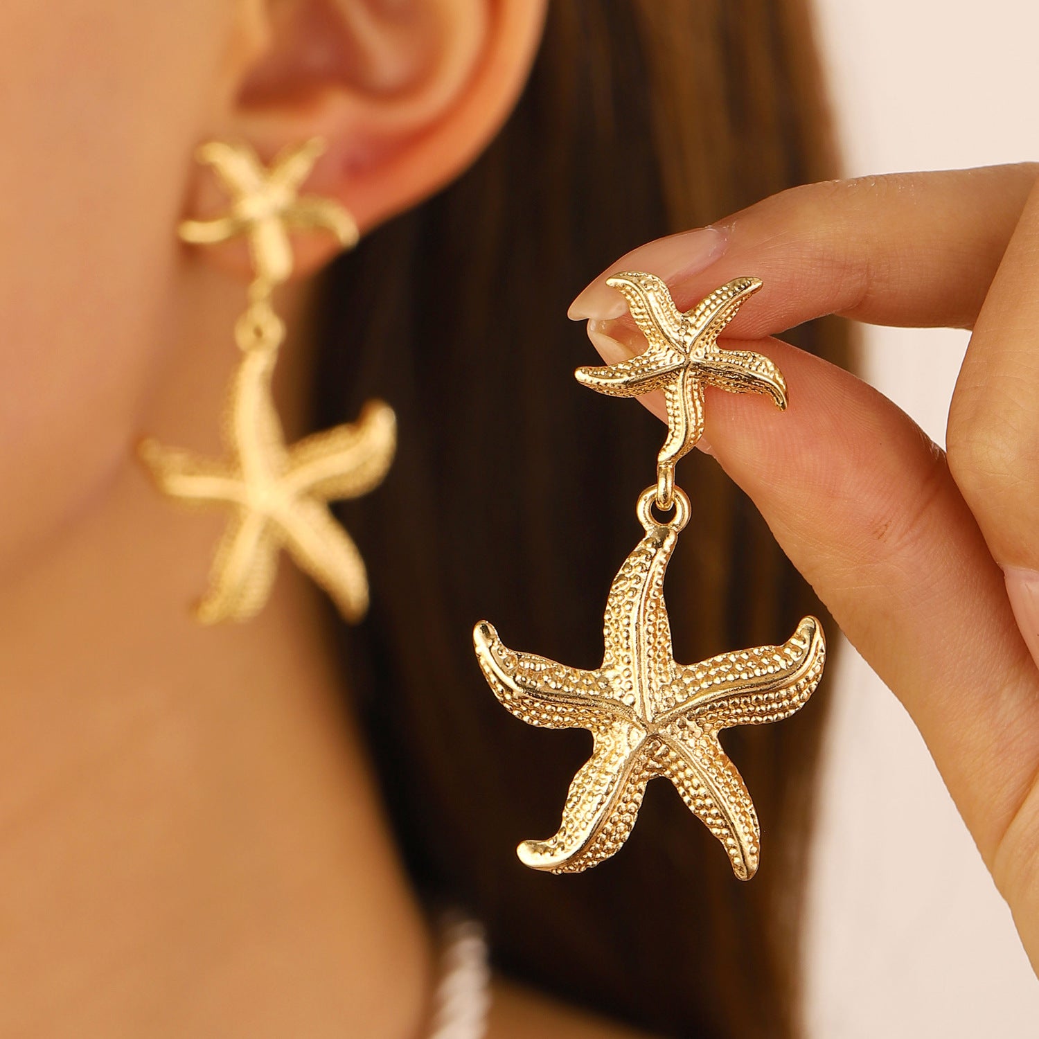 Starfish Pendant Earrings