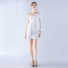 Craft Order Ostrich Feather Annual Meeting Dinner Performance Short Evening Dress