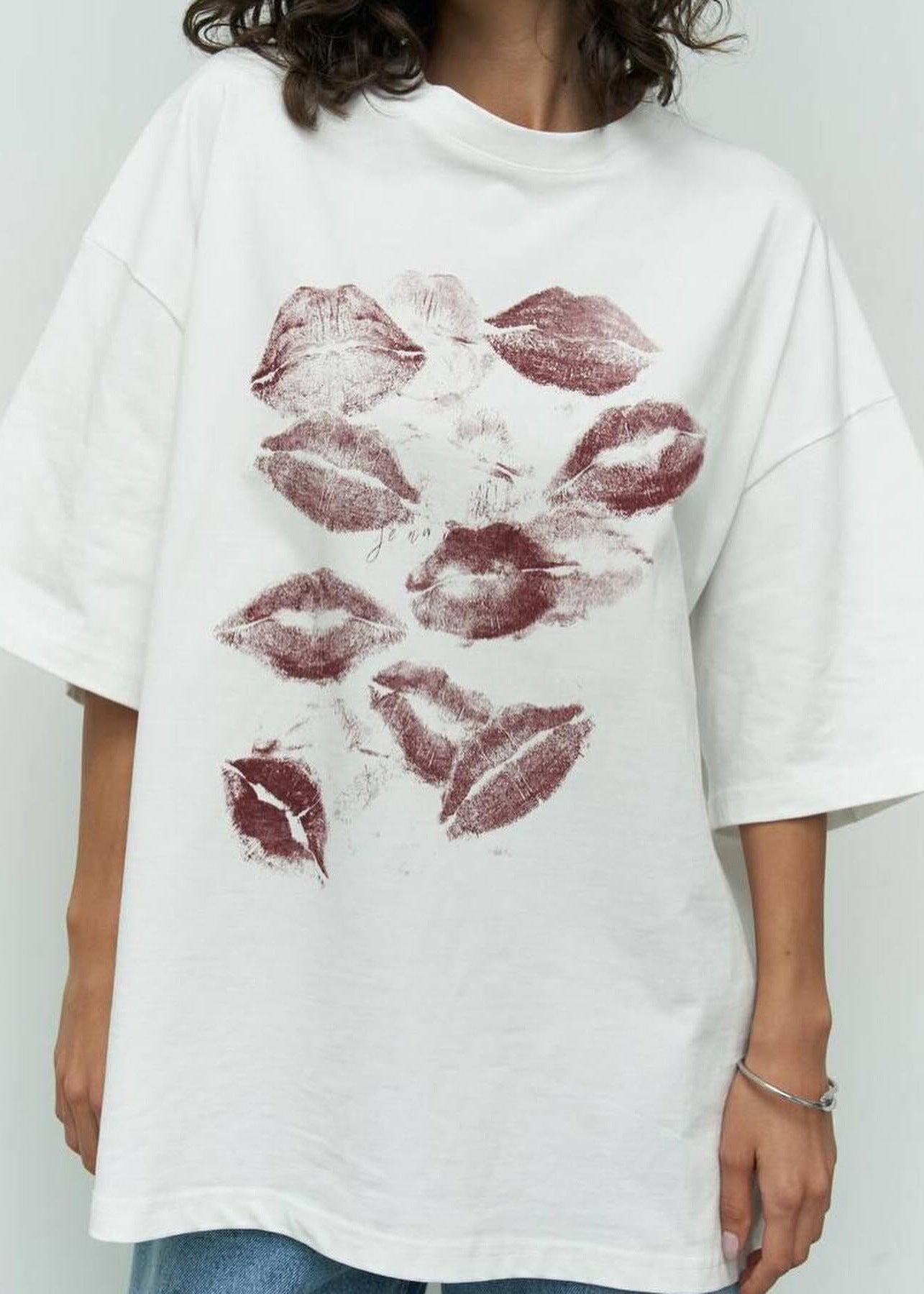 Lip Imprint Oversized T-Shirt