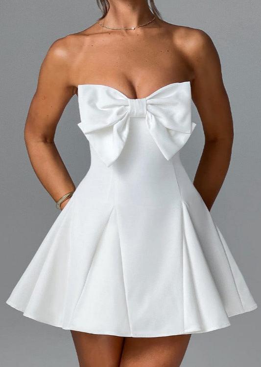 Elegance Bow-Detail Corset Dress