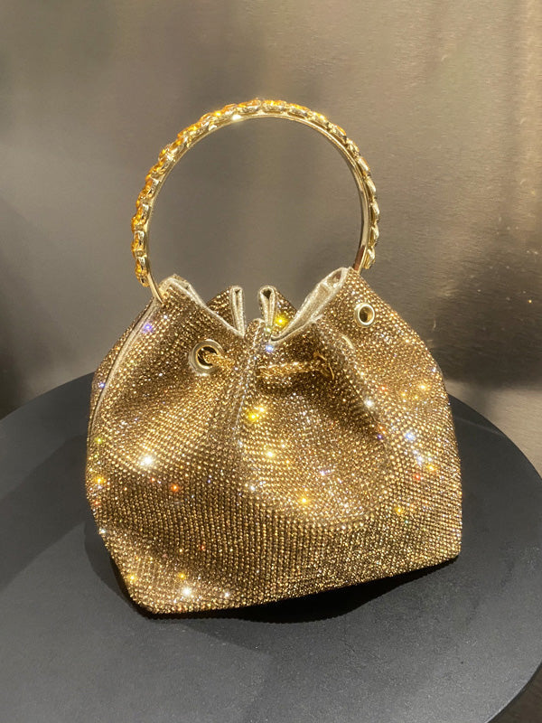 Hot Diamond Bucket Handle Handbag