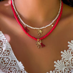 Tahiti Sunset Pearl Beach Necklace