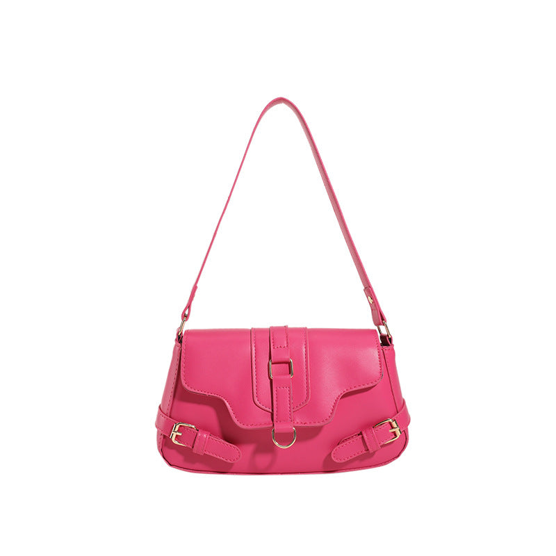 Colorful-Buckle-Design Shoulder-Bag