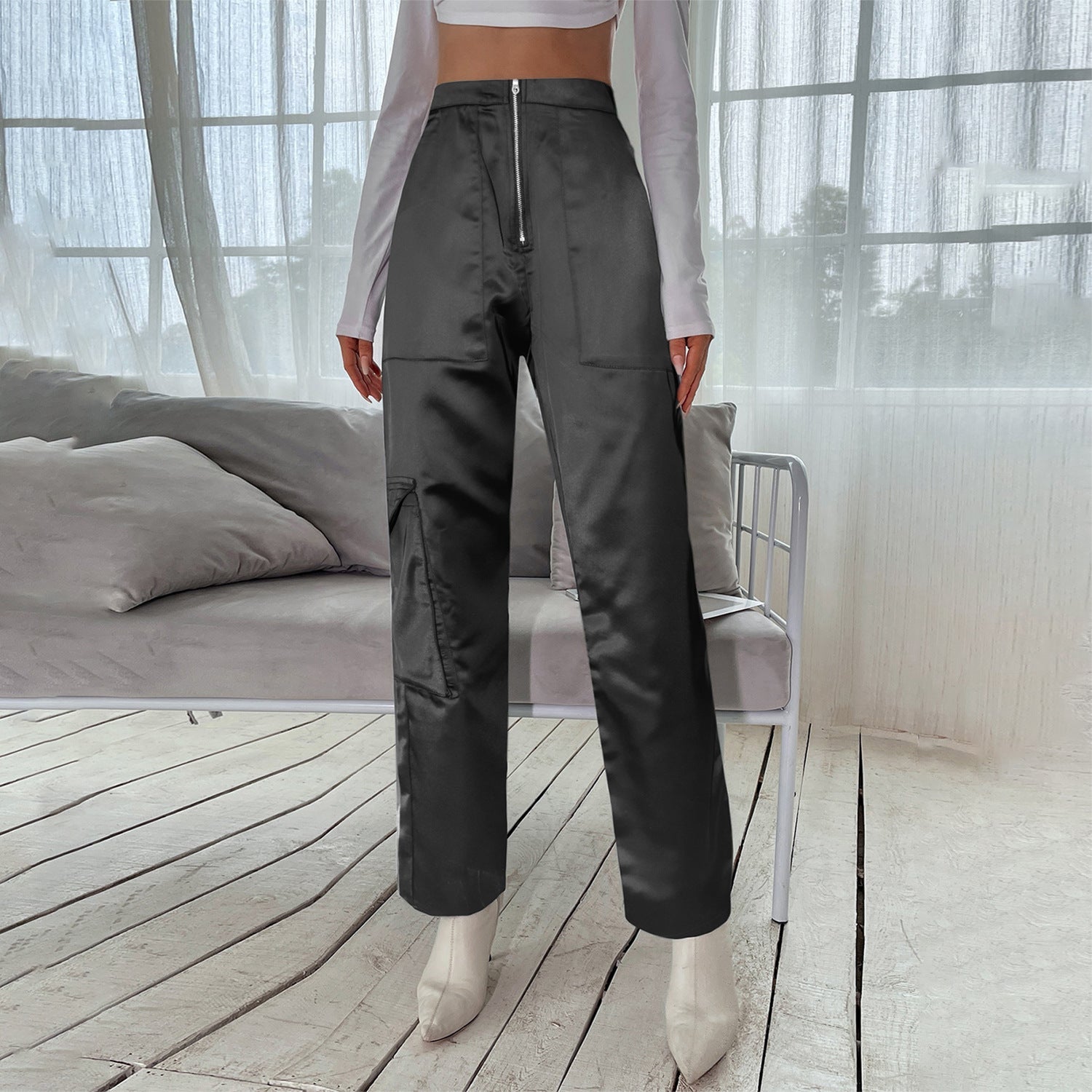 Women Clothing Overalls High Waist Slimming Casual Pants Wide Leg Pants Women Summer Pants Women Summer Pants