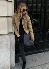 Classic Camel Boxy Wool Jacket