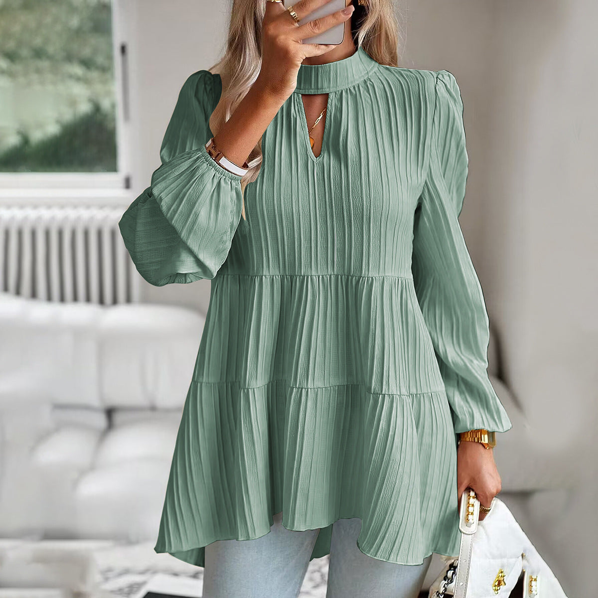 Shirt Women Autumn Elegant Long Sleeved Shirt