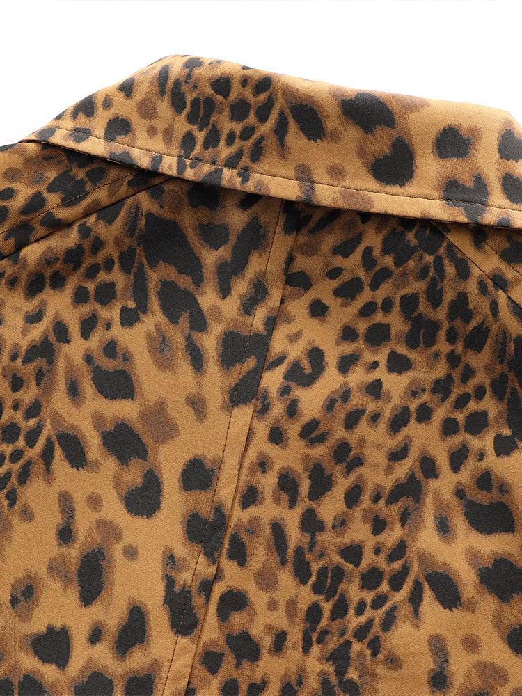 Irregular Leopard Print Coat