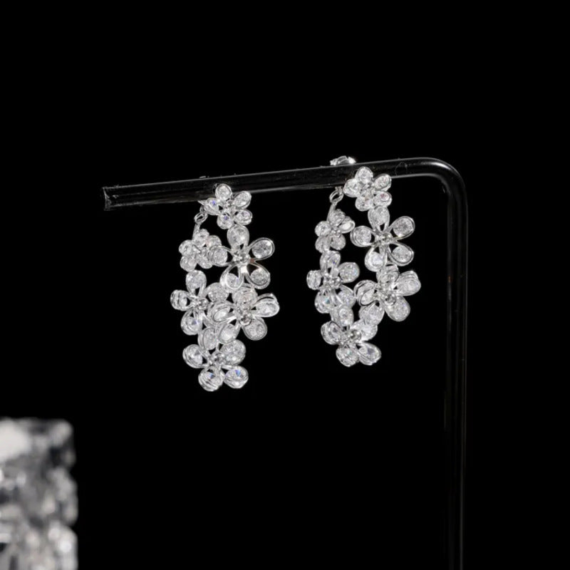 Silkblossom | French Crystal Love Earrings