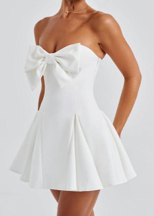 Elegance Bow-Detail Corset Dress