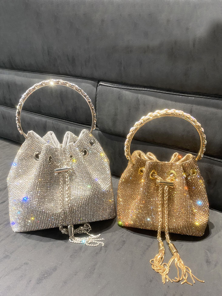 Hot Diamond Bucket Handle Handbag