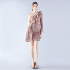 Craft Order Ostrich Feather Annual Meeting Dinner Performance Short Evening Dress